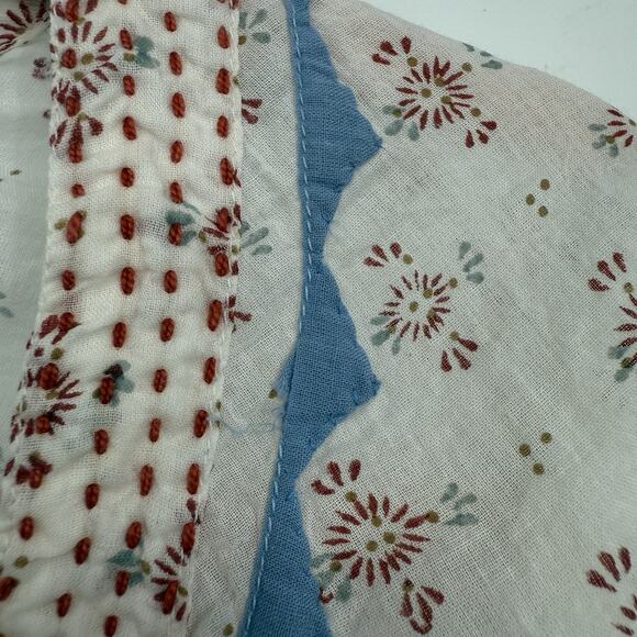 Kerry Cassill Flare Sleeve Tunic Top Size M/L Deep V Neck Empire Tie Boho - Picture 5 of 14